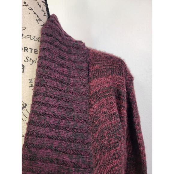 ModCloth Open Cardigan Womens Size Small Long Sleeves Knit Maroon Ombre - Picture 4 of 10